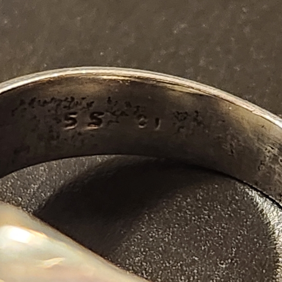 Vintage Sterling Silver Ring Size 7.5 9.9 grams - Picture 9 of 12